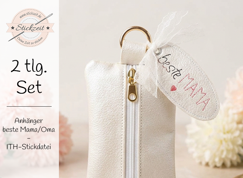 Anhänger Beste Mama Oma Muttertag - ITH-Stickdatei